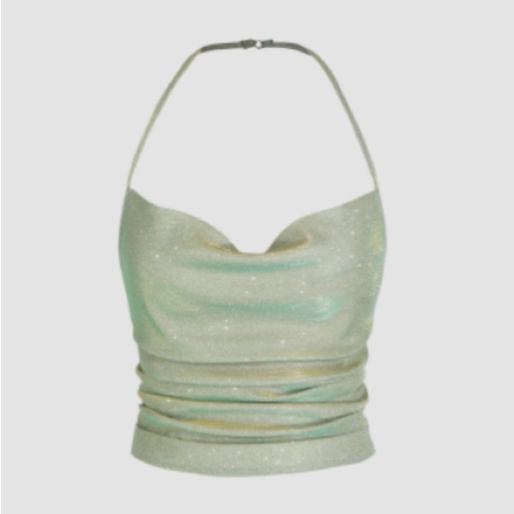 NEVER worn Cider sparkle green top